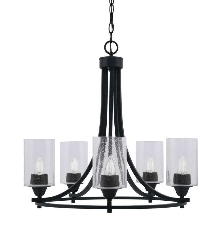 Toltec Lighting - 3405-MB-300 - Five Light Chandelier - Paramount - Matte Black