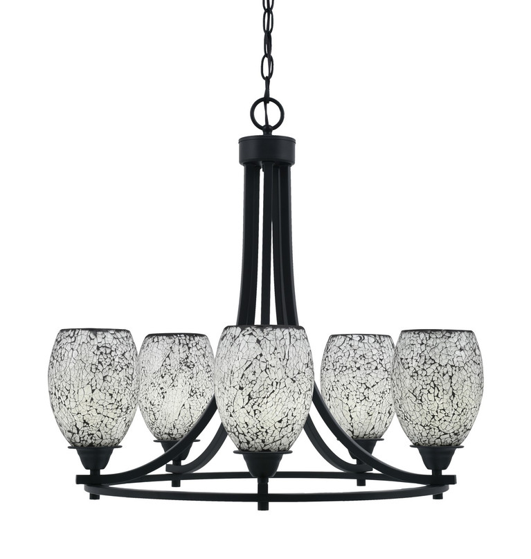 Toltec Lighting - 3405-MB-4165 - Five Light Chandelier - Paramount - Matte Black