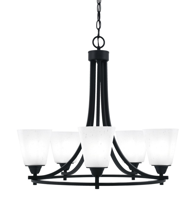 Toltec Lighting - 3405-MB-460 - Five Light Chandelier - Paramount - Matte Black
