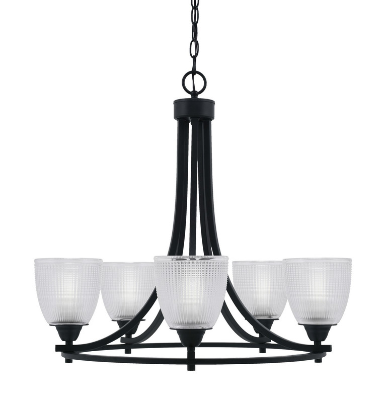 Toltec Lighting - 3405-MB-500 - Five Light Chandelier - Paramount - Matte Black