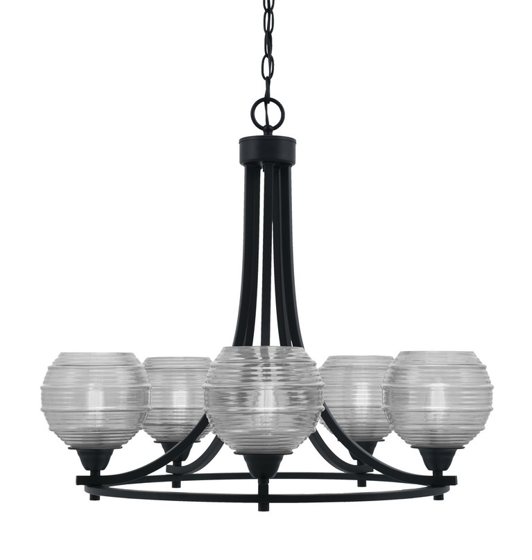 Toltec Lighting - 3405-MB-5110 - Five Light Chandelier - Paramount - Matte Black