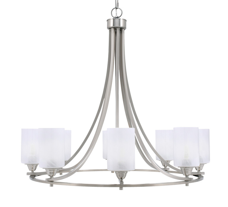 Toltec Lighting - 3408-BN-3001 - Eight Light Chandelier - Paramount - Brushed Nickel