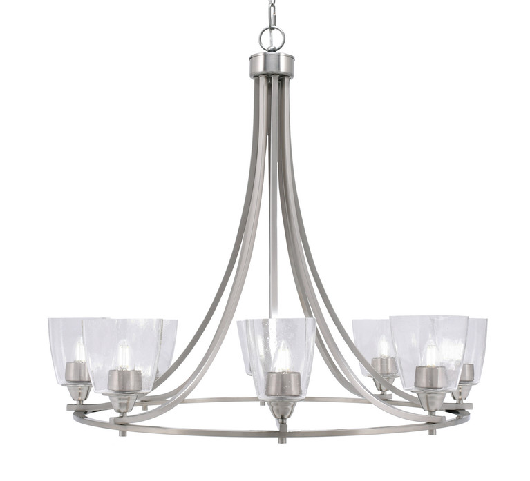 Toltec Lighting - 3408-BN-461 - Eight Light Chandelier - Paramount - Brushed Nickel