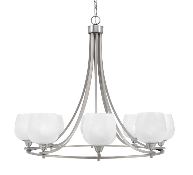Toltec Lighting - 3408-BN-4811 - Eight Light Chandelier - Paramount - Brushed Nickel