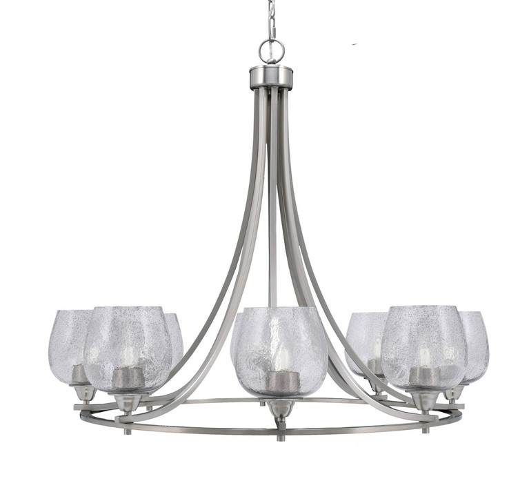 Toltec Lighting - 3408-BN-4812 - Eight Light Chandelier - Paramount - Brushed Nickel