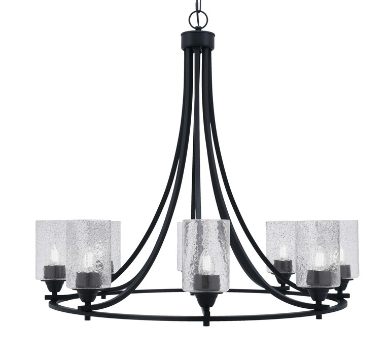 Toltec Lighting - 3408-MB-3002 - Eight Light Chandelier - Paramount - Matte Black