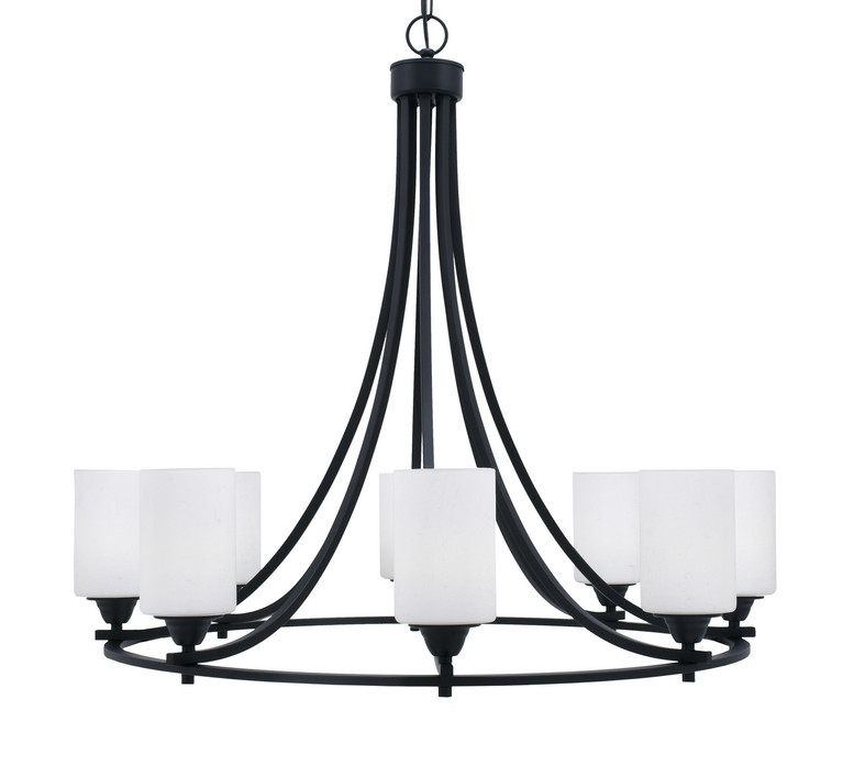 Toltec Lighting - 3408-MB-310 - Eight Light Chandelier - Paramount - Matte Black