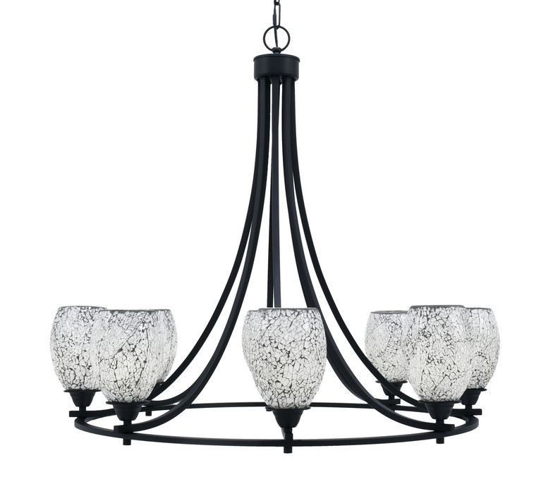 Toltec Lighting - 3408-MB-4165 - Eight Light Chandelier - Paramount - Matte Black