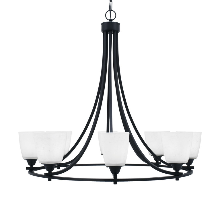 Toltec Lighting - 3408-MB-460 - Eight Light Chandelier - Paramount - Matte Black