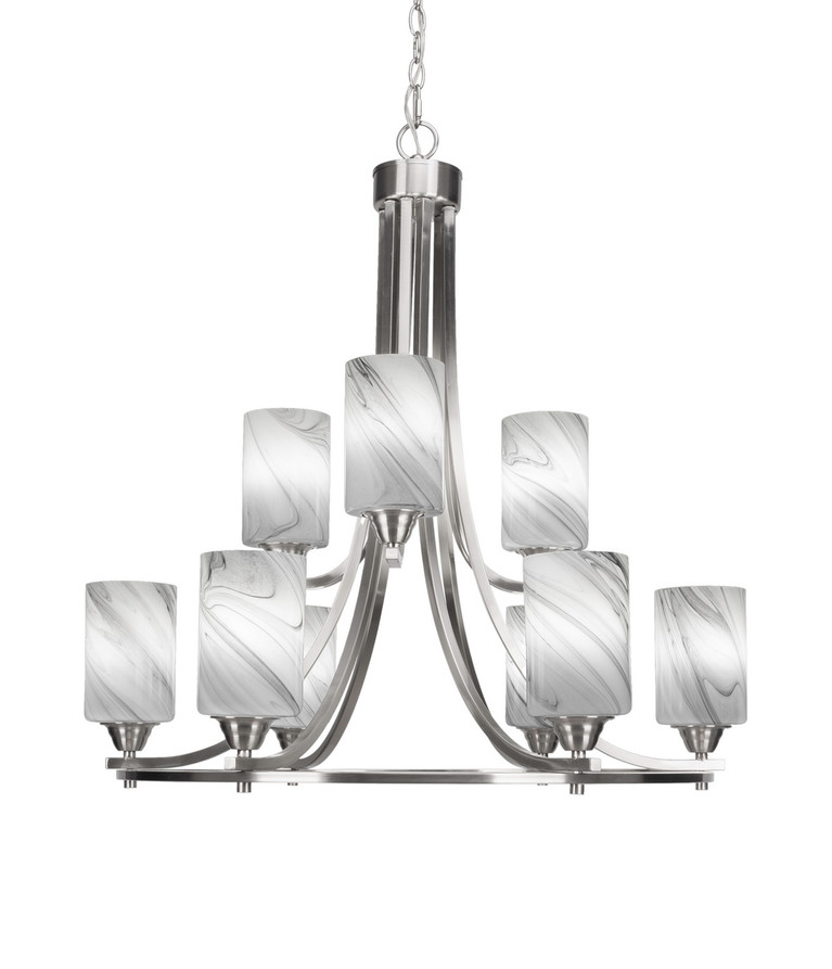 Toltec Lighting - 3409-BN-3009 - Nine Light Chandelier - Paramount - Brushed Nickel