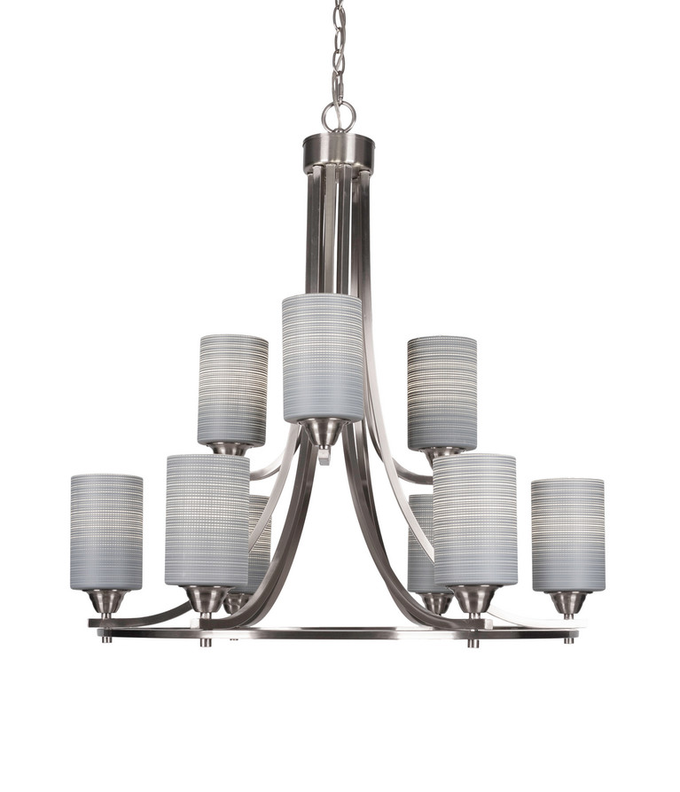 Toltec Lighting - 3409-BN-4062 - Nine Light Chandelier - Paramount - Brushed Nickel