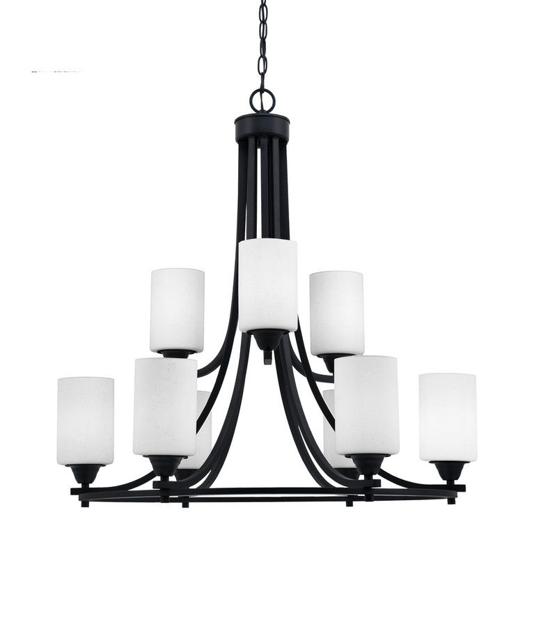 Toltec Lighting - 3409-MB-310 - Nine Light Chandelier - Paramount - Matte Black