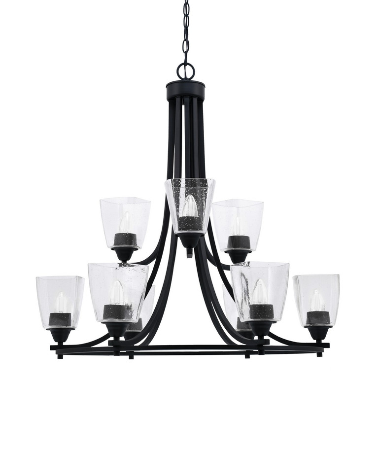 Toltec Lighting - 3409-MB-461 - Nine Light Chandelier - Paramount - Matte Black