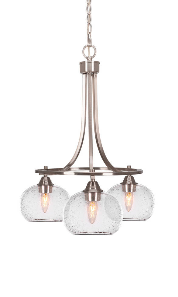 Toltec Lighting - 3413-BN-202 - Three Light Chandelier - Paramount - Brushed Nickel