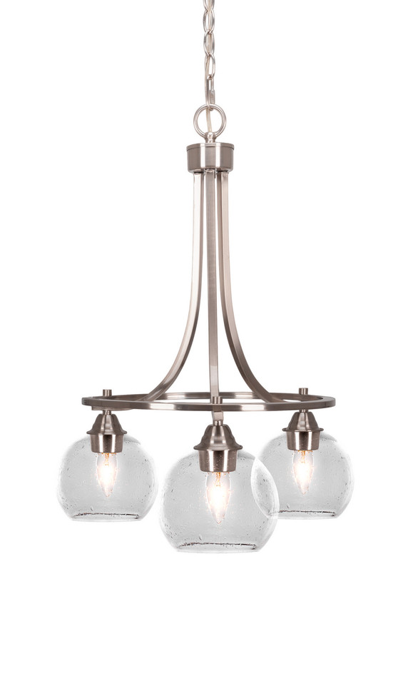 Toltec Lighting - 3413-BN-4100 - Three Light Chandelier - Paramount - Brushed Nickel