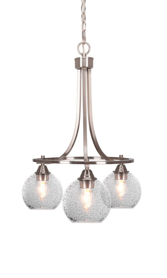 Toltec Lighting - 3413-BN-4102 - Three Light Chandelier - Paramount - Brushed Nickel