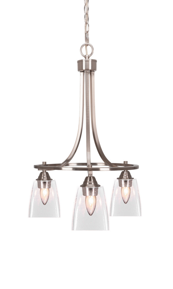 Toltec Lighting - 3413-BN-461 - Three Light Chandelier - Paramount - Brushed Nickel