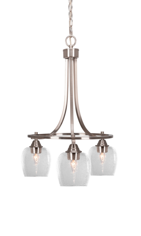 Toltec Lighting - 3413-BN-4810 - Three Light Chandelier - Paramount - Brushed Nickel