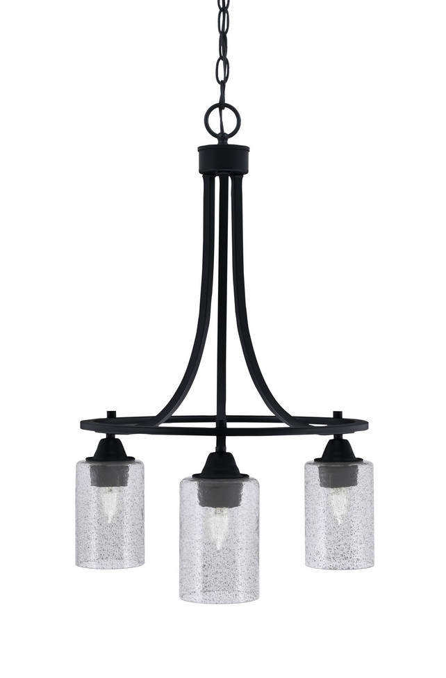 Toltec Lighting - 3413-MB-3002 - Three Light Chandelier - Paramount - Matte Black
