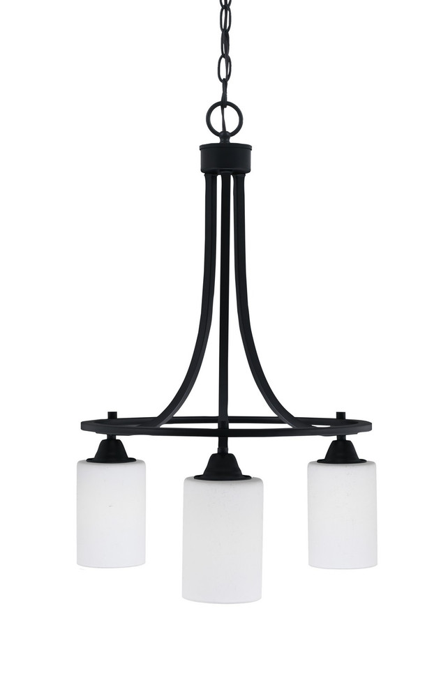 Toltec Lighting - 3413-MB-310 - Three Light Chandelier - Paramount - Matte Black