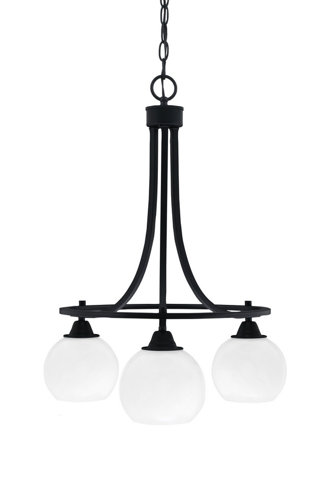 Toltec Lighting - 3413-MB-4101 - Three Light Chandelier - Paramount - Matte Black