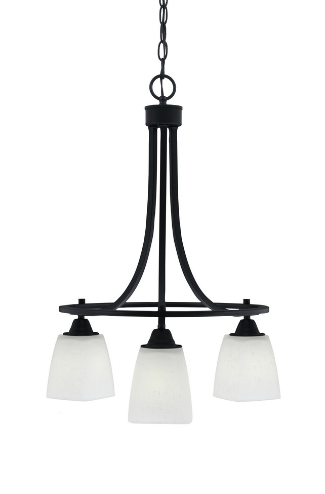 Toltec Lighting - 3413-MB-460 - Three Light Chandelier - Paramount - Matte Black