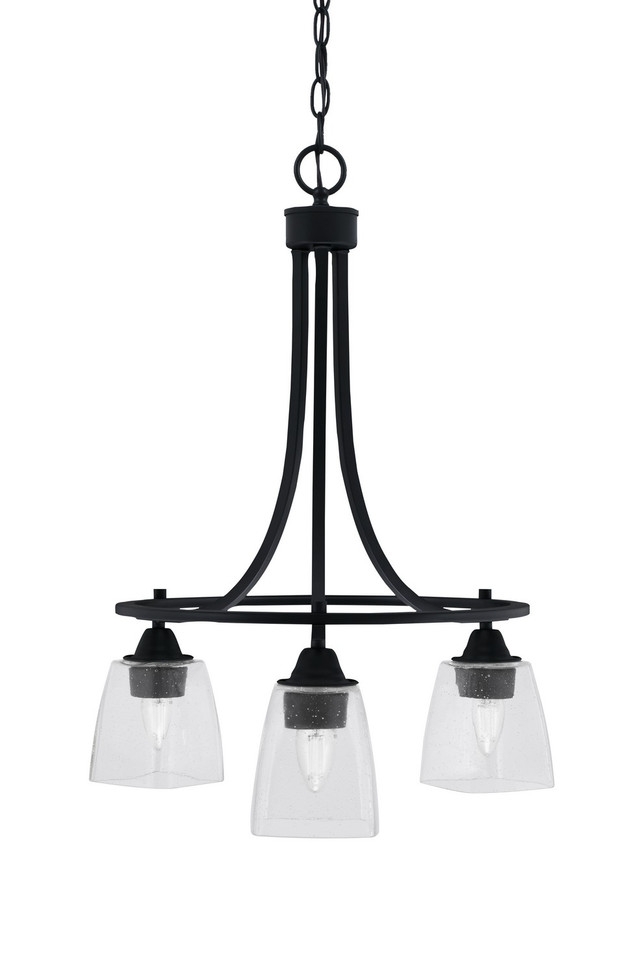 Toltec Lighting - 3413-MB-461 - Three Light Chandelier - Paramount - Matte Black