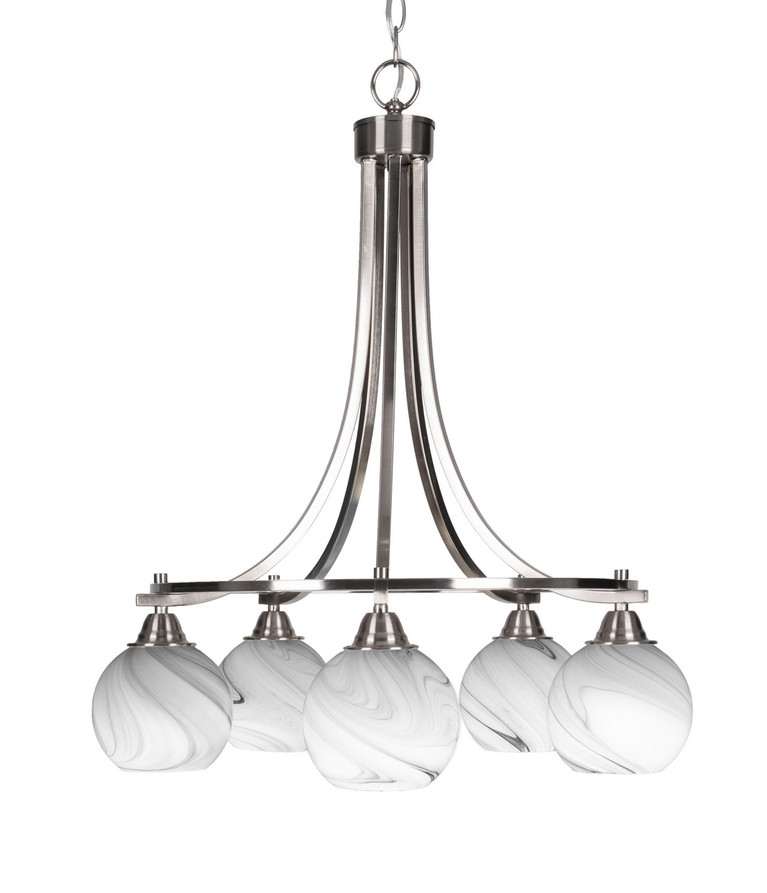 Toltec Lighting - 3415-BN-4109 - Five Light Chandelier - Paramount - Brushed Nickel