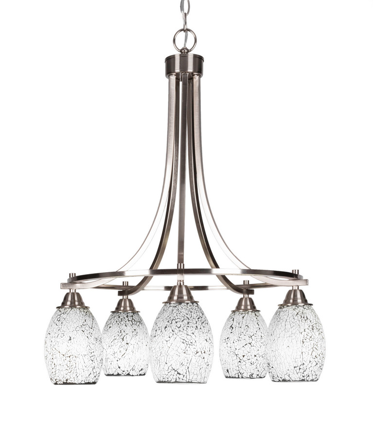 Toltec Lighting - 3415-BN-4165 - Five Light Chandelier - Paramount - Brushed Nickel