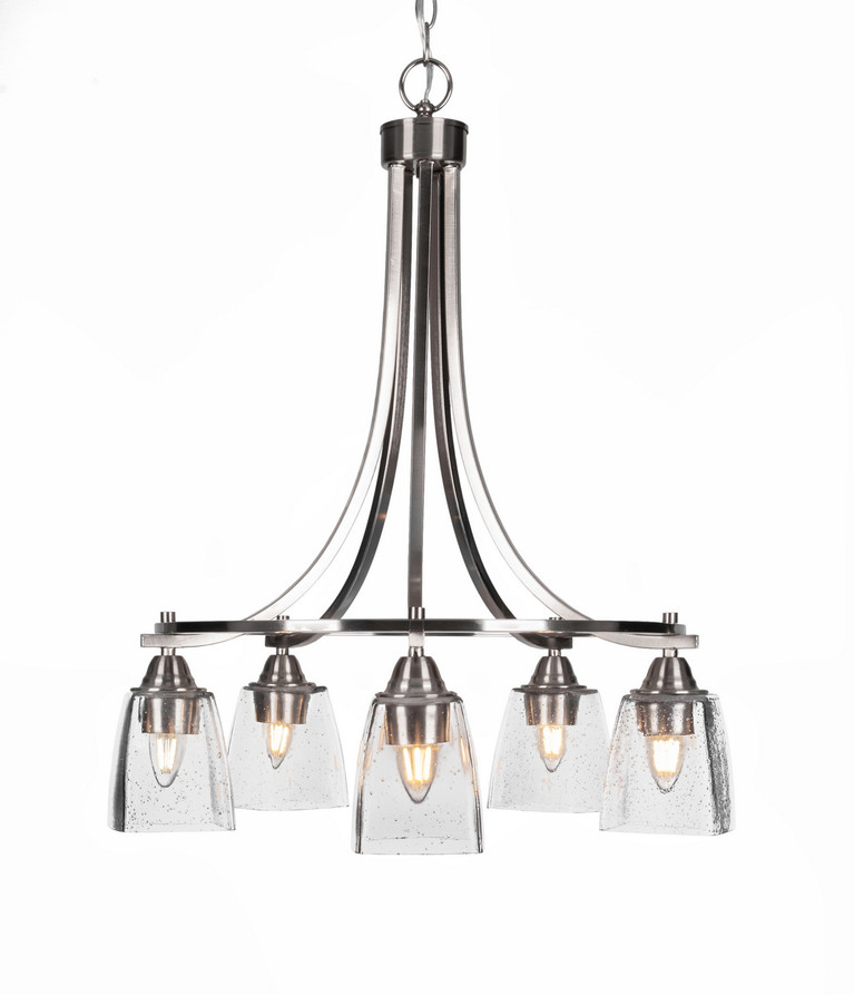 Toltec Lighting - 3415-BN-461 - Five Light Chandelier - Paramount - Brushed Nickel