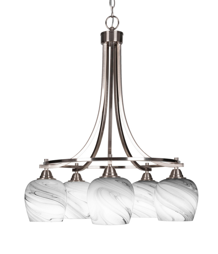 Toltec Lighting - 3415-BN-4819 - Five Light Chandelier - Paramount - Brushed Nickel