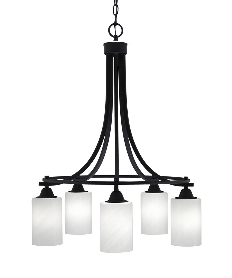 Toltec Lighting - 3415-MB-3001 - Five Light Chandelier - Paramount - Matte Black
