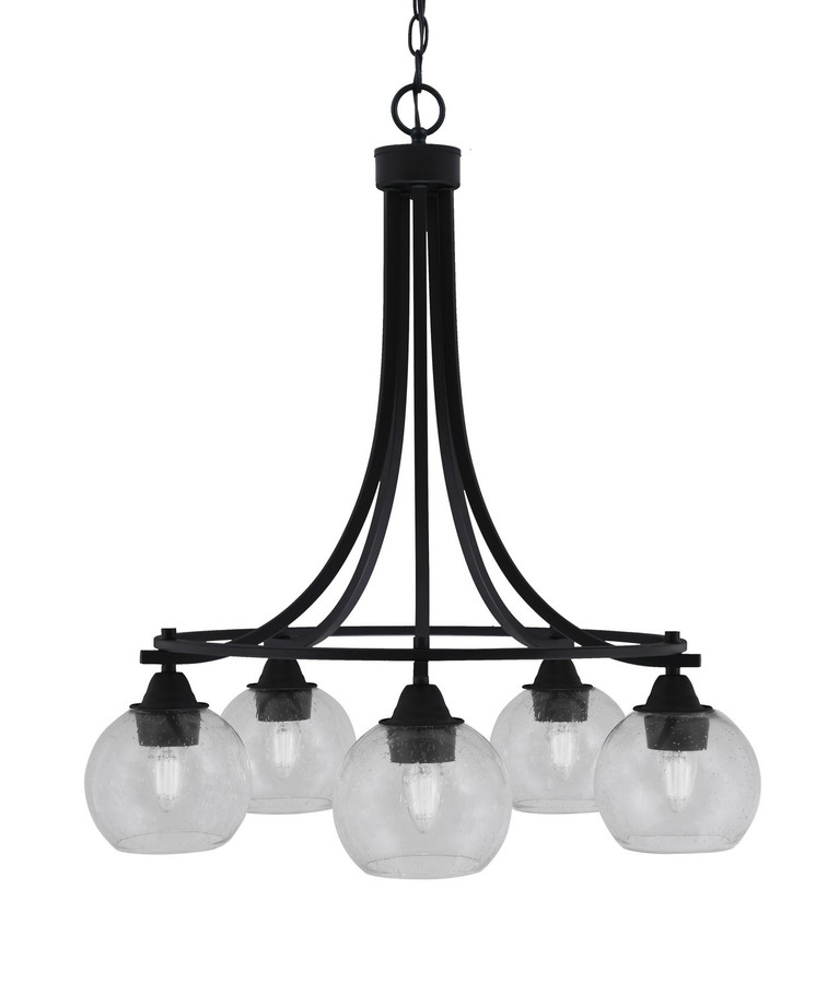 Toltec Lighting - 3415-MB-4100 - Five Light Chandelier - Paramount - Matte Black