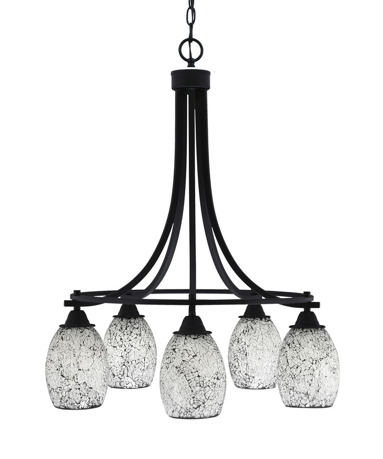 Toltec Lighting - 3415-MB-4165 - Five Light Chandelier - Paramount - Matte Black