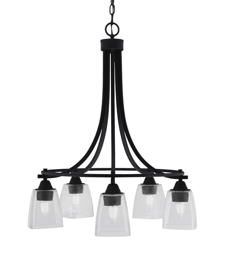 Toltec Lighting - 3415-MB-461 - Five Light Chandelier - Paramount - Matte Black