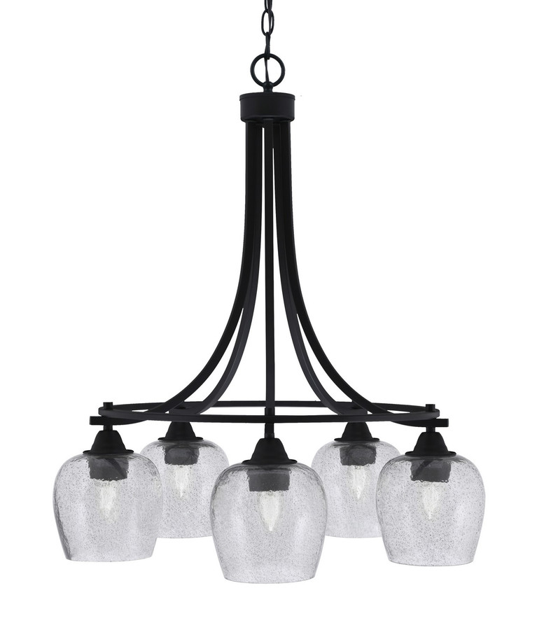 Toltec Lighting - 3415-MB-4812 - Five Light Chandelier - Paramount - Matte Black