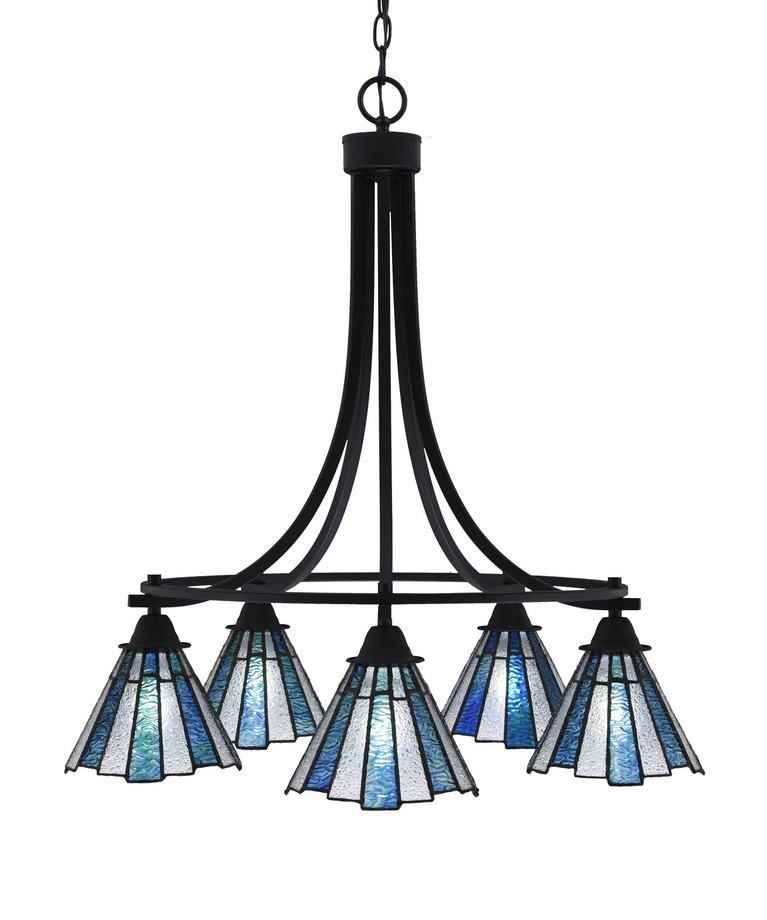 Toltec Lighting - 3415-MB-9325 - Five Light Chandelier - Paramount - Matte Black