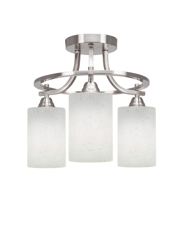 Toltec Lighting - 3417-BN-310 - Three Light Semi-Flush Mount - Paramount - Brushed Nickel
