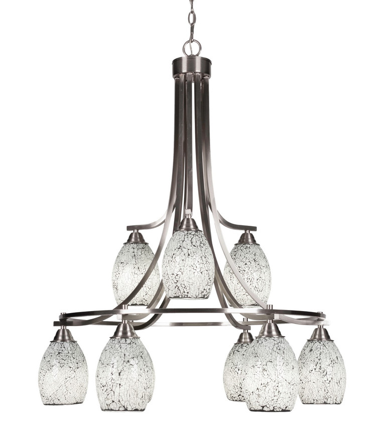 Toltec Lighting - 3419-BN-4165 - Nine Light Chandelier - Paramount - Brushed Nickel