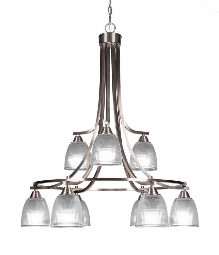 Toltec Lighting - 3419-BN-500 - Nine Light Chandelier - Paramount - Brushed Nickel