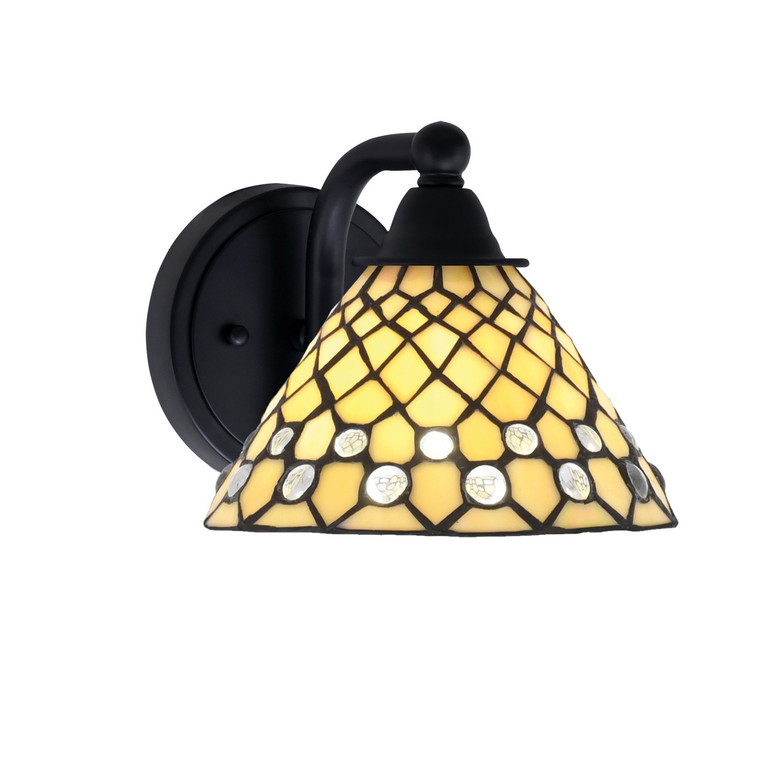 Toltec Lighting - 3421-MB-9415 - One Light Wall Sconce - Paramount - Matte Black