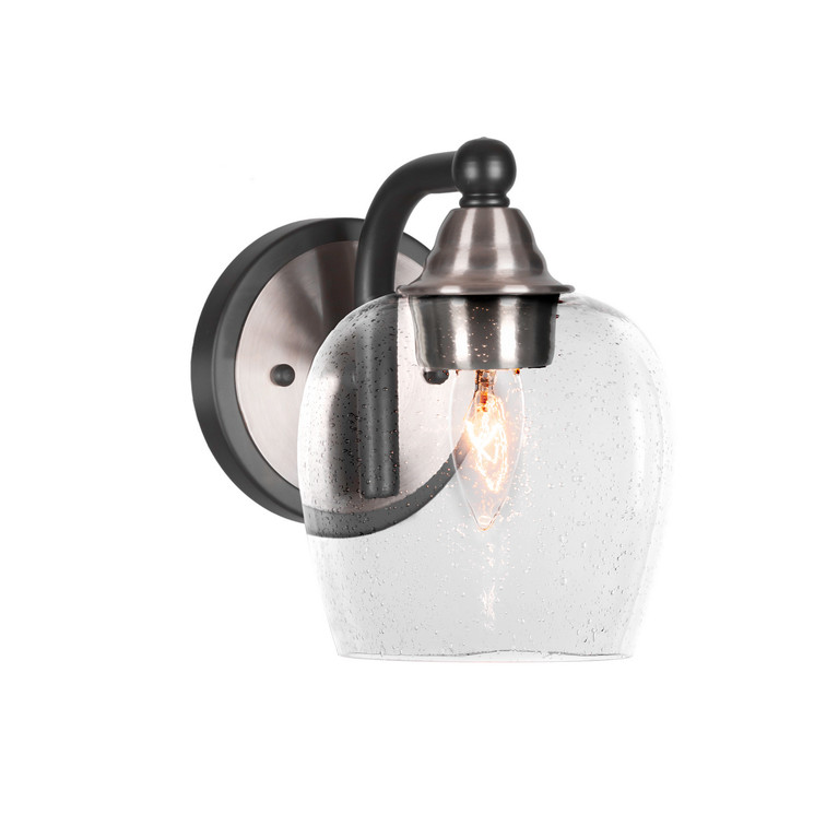 Toltec Lighting - 3421-MBBN-4810 - One Light Wall Sconce - Paramount - Matte Black & Brushed Nickel