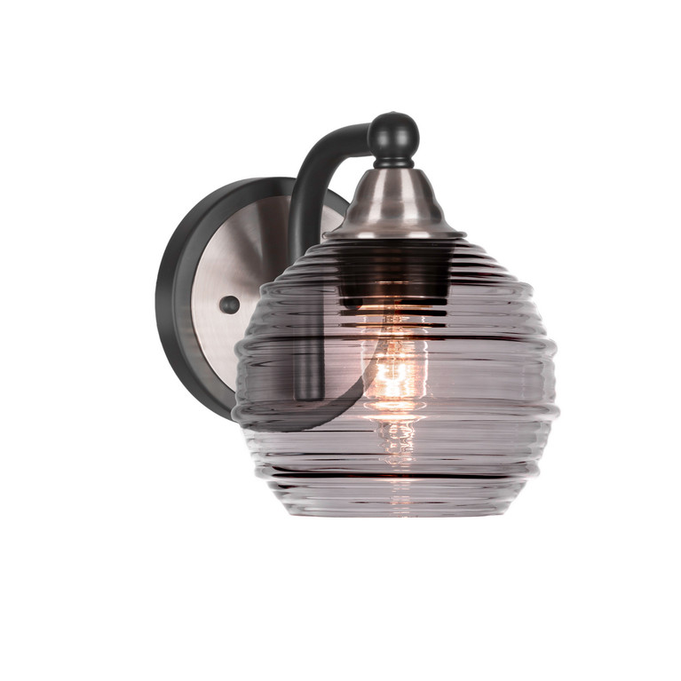 Toltec Lighting - 3421-MBBN-5112 - One Light Wall Sconce - Paramount - Matte Black & Brushed Nickel