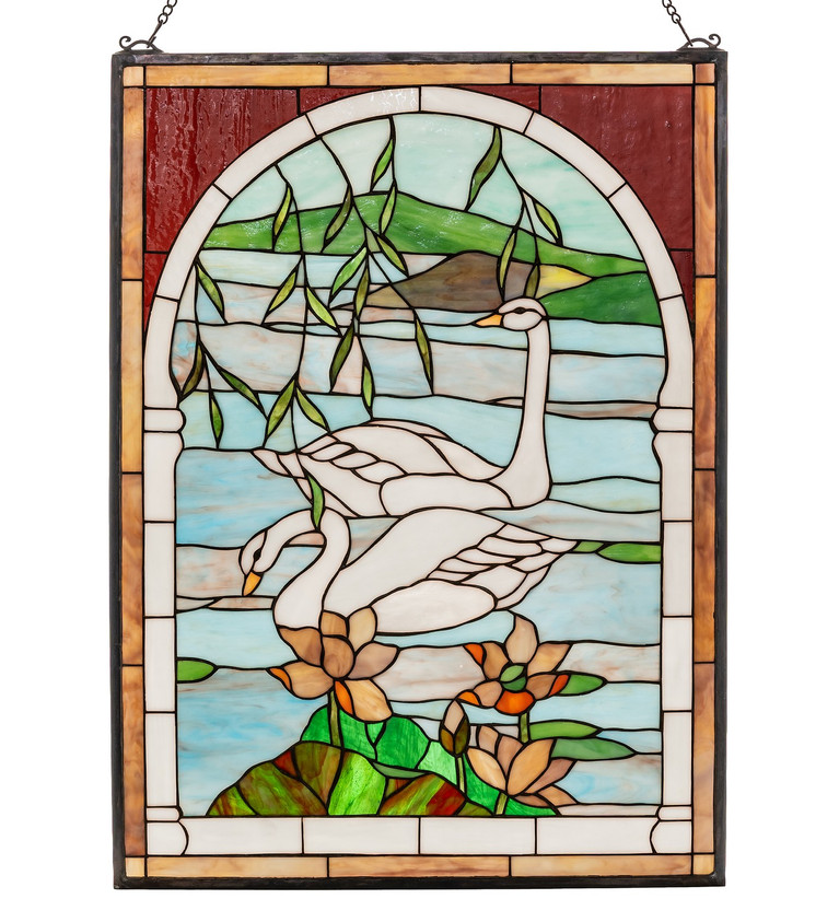 Meyda Tiffany - 23868 - Window - Swans - Darkened Brass