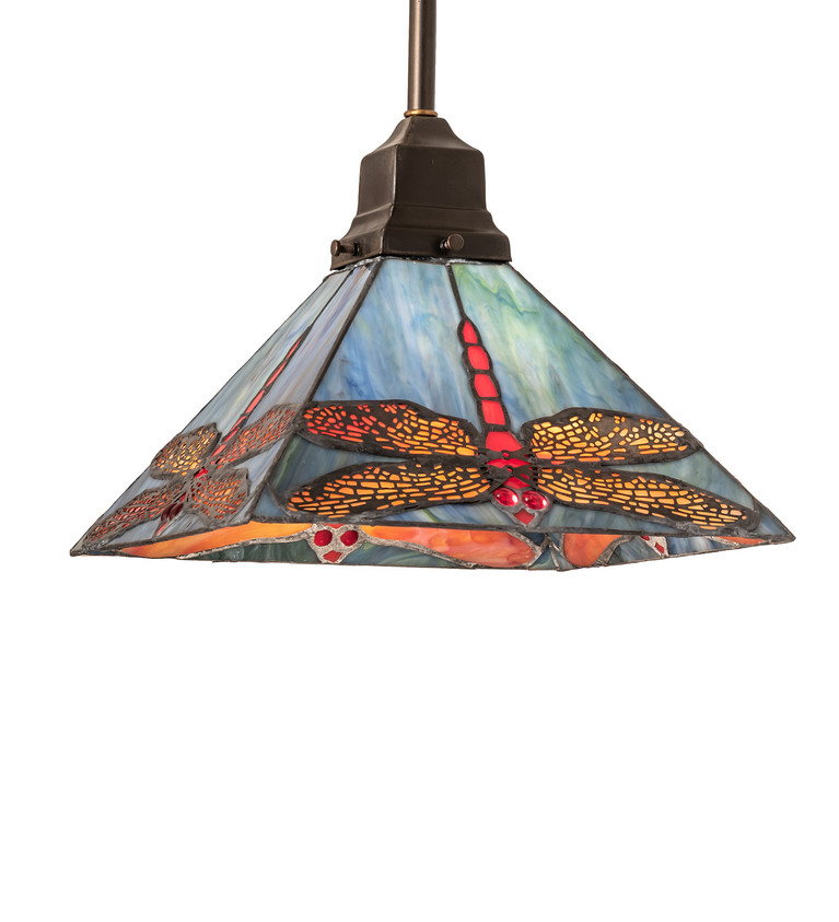 Meyda Tiffany - 242746 - One Light Pendant - Prairie Dragonfly - Mahogany Bronze