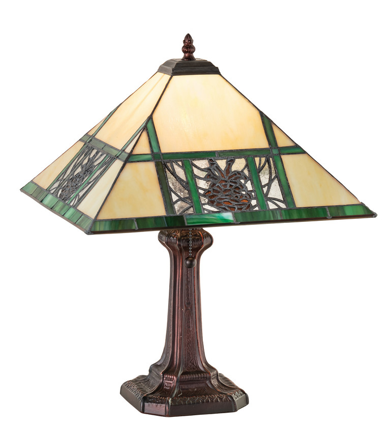 Meyda Tiffany - 244267 - One Light Table Lamp - Pinecone Ridge - Mahogany Bronze