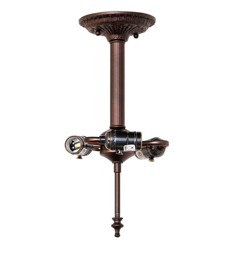 Meyda Tiffany - 292988 - Three Light Semi-Flush Mount Hardware - Victorian - Mahogany Bronze