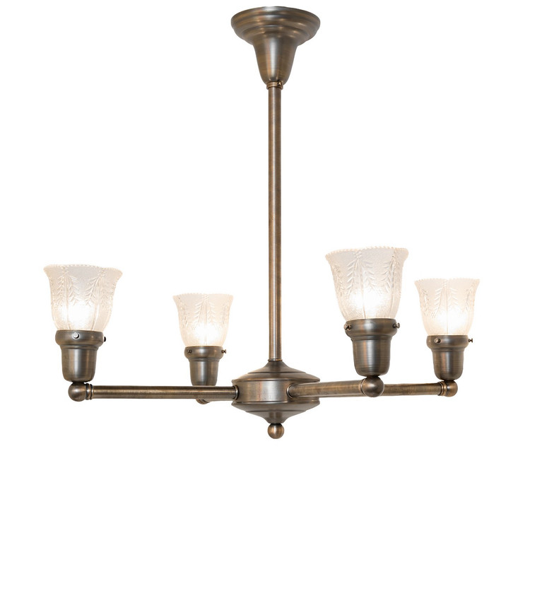 Meyda Tiffany - 295175 - Four Light Chandelier - Revival - Antique Brass