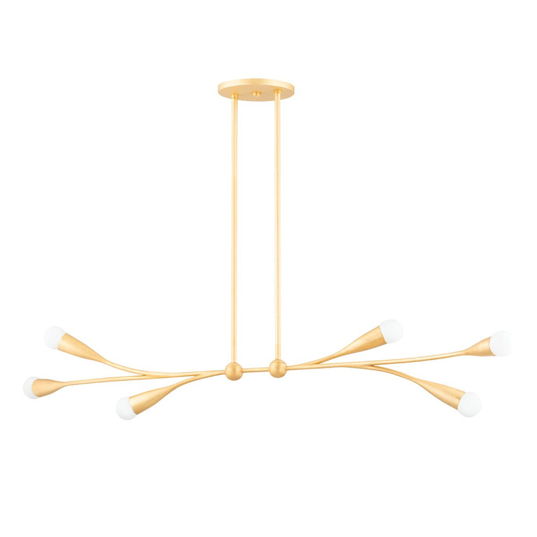 Mitzi - H689906-GL - Six Light Linear - Elsa - Gold Leaf