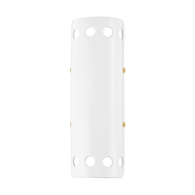 Mitzi - H705102-AGB/CGW - Two Light Wall Sconce - Jean - Aged Brass/Ceramic Gloss White